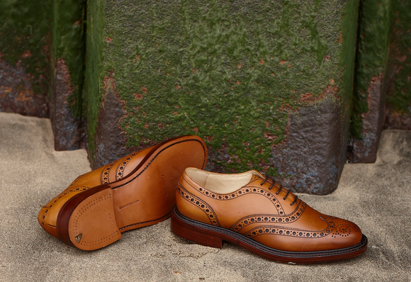 Mens dress shoes by Barker Shoes.