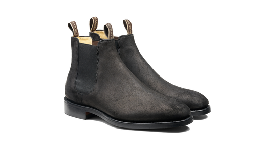 Sutton - Black Waxy Suede