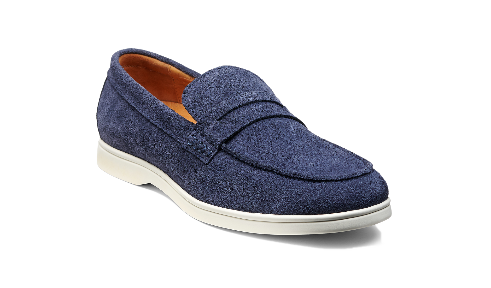 Men\'s Navy Loafers with White Soles Men main image 2