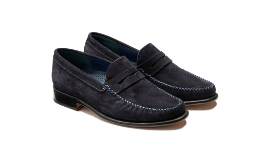 William - Dark Navy Suede