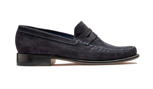 William - Dark Navy Suede
