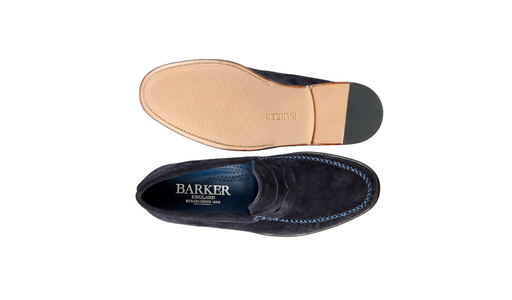 William - Dark Navy Suede