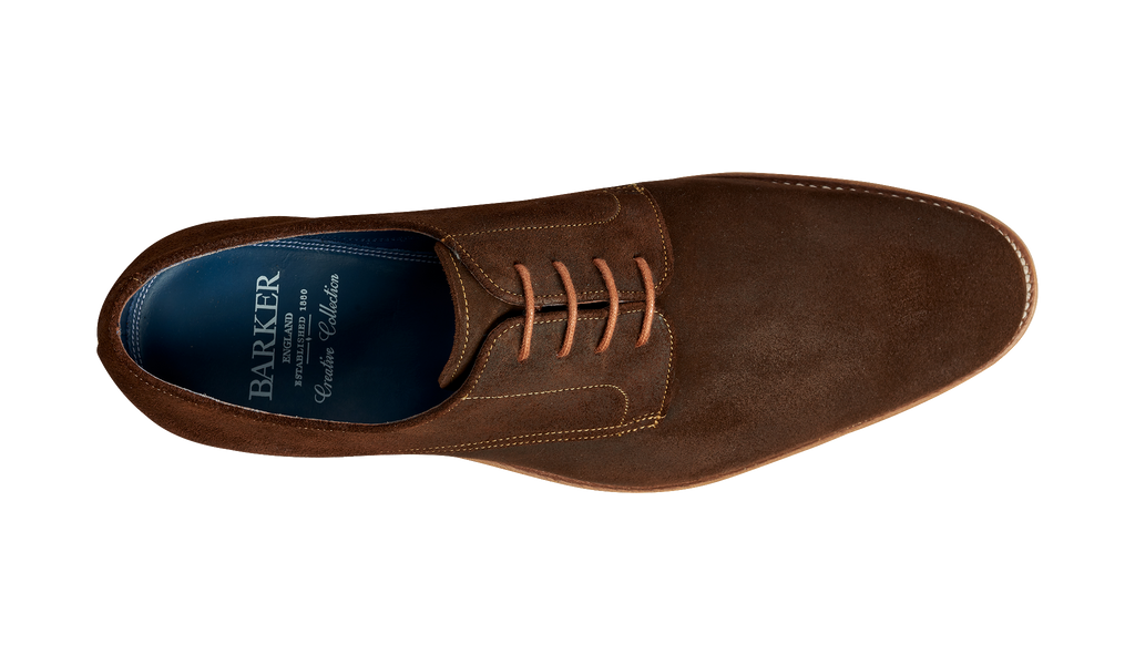 Max Brown Burnished Suede Barker Shoes Rest of World