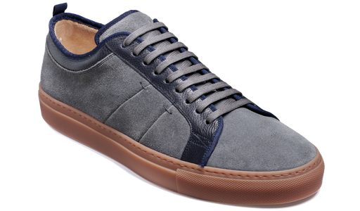 Greg - Grey Suede / Navy Grain (Sample)