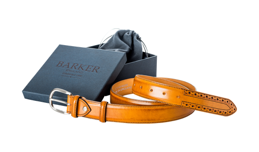 Brogue Belt - Cedar Calf - Barker Shoes Rest of World