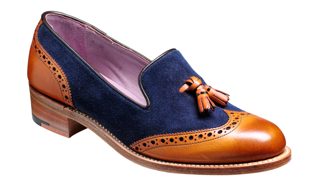 Amber Cedar Calf Blue Suede