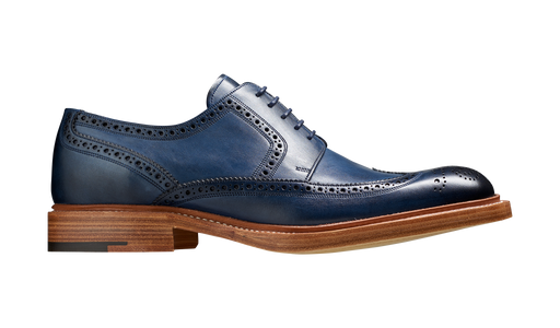 Bailey - Navy Hand Painted - Barker Shoes Rest of World