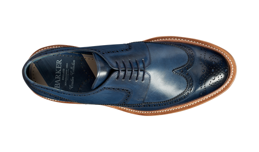 Bailey - Navy Hand Painted - Barker Shoes Rest of World