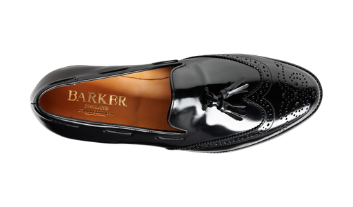 Clive - Black Hi-Shine - Barker Shoes Rest of World