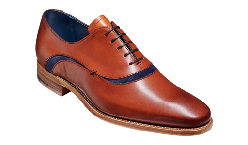 Emerson - Antique Rosewood Navy Suede - Barker Shoes Rest of World