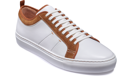 Greg - White Calf / Tan Suede