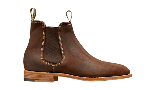 Gina - Mid Brown Waxy Suede - Barker Shoes Rest of World