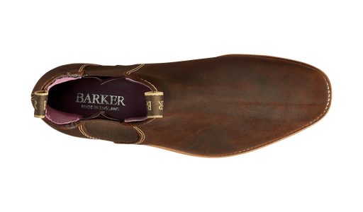 Gina - Mid Brown Waxy Suede - Barker Shoes Rest of World
