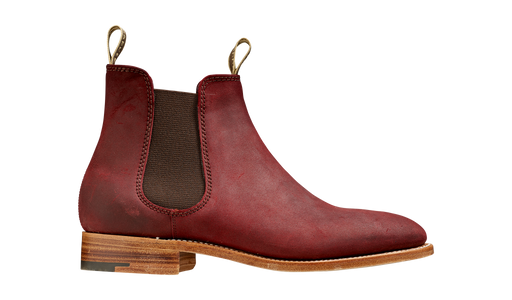 Gina - Plum Waxy Suede - Barker Shoes Rest of World