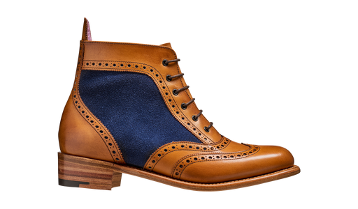 Grace - Cedar Calf / Blue Suede - Barker Shoes Rest of World