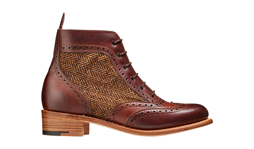 Grace - Walnut Calf Brown Tweed - Barker Shoes Rest of World