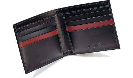 Bifold Wallet One Stripe - Black Calf