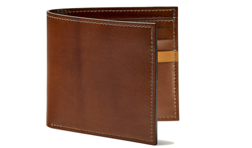 Bifold Wallet One Stripe - Dark Walnut Calf