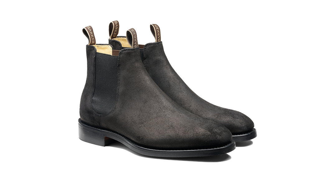 Sutton - Black Waxy Suede