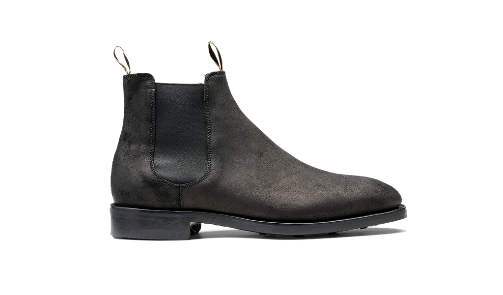 Sutton - Black Waxy Suede