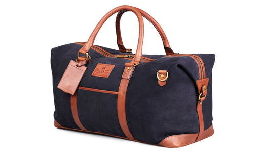 Carlisle Holdall - Navy Nubuck Brn Waxy Vintage