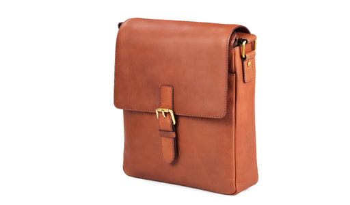 Small Man Bag - Exeter Brown Oiled Pull-Up