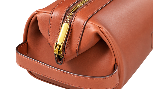 Flint Wash Bag - Brown Oiled Pull-Up