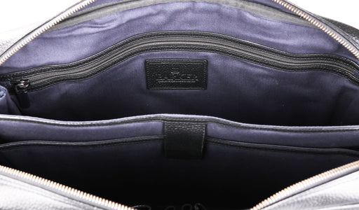 Monmouth Large Briefcase - Black Coach Pebble Print