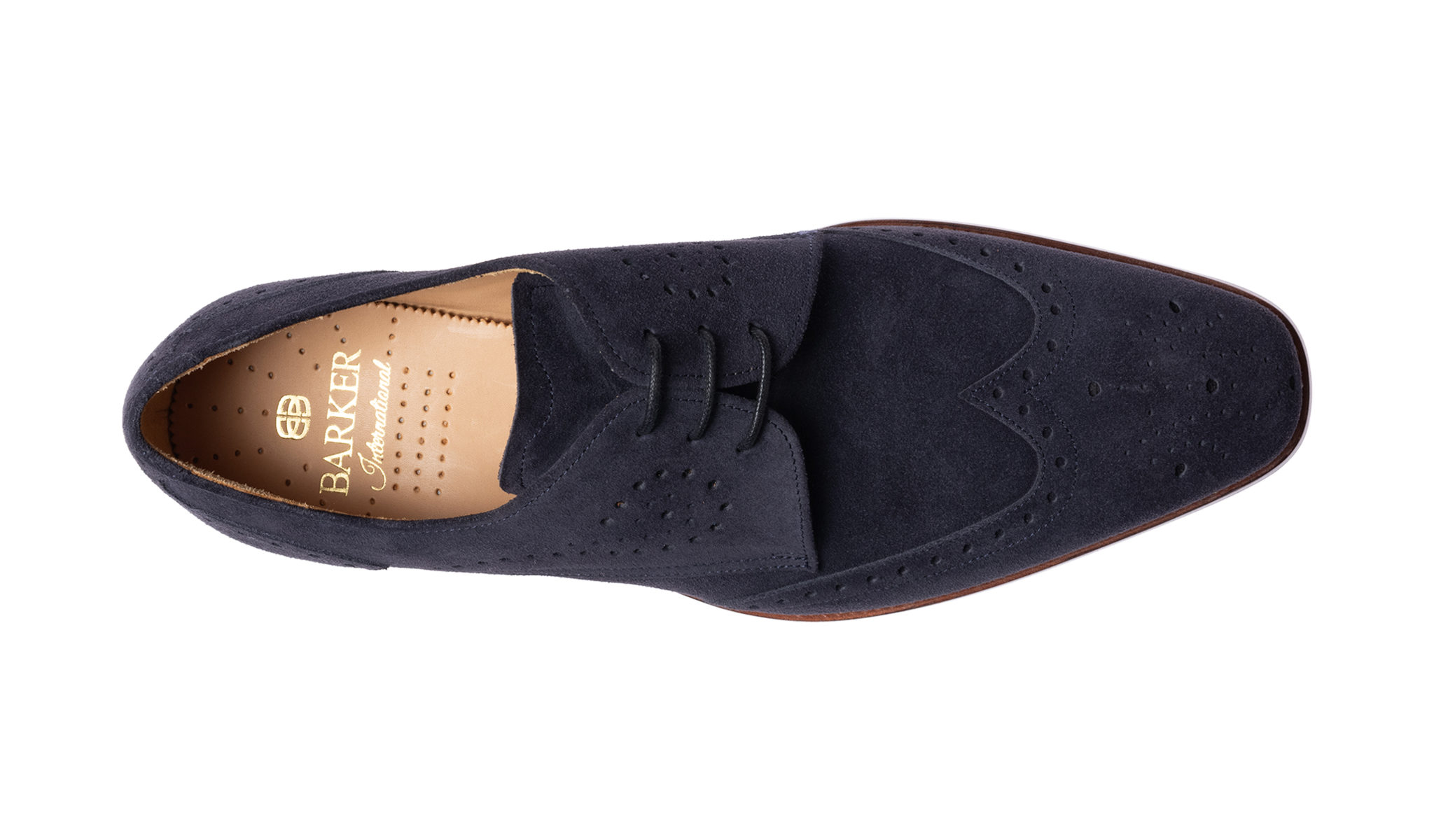 George - Dark Blue Suede | Barker Shoes Rest of World display picture 3