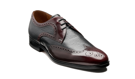 Salcombe – Burgundy Hi-Shine / Black Deer Skin