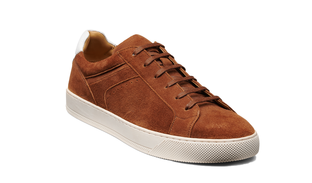 Skylar - Camel Suede White