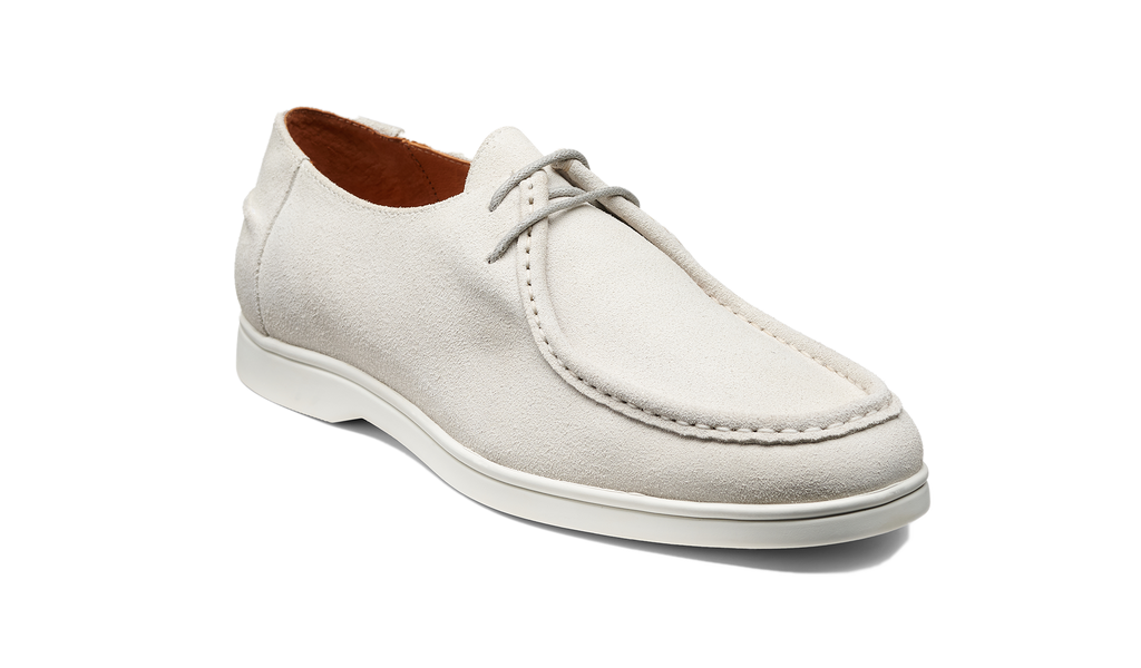 Vigo - White Suede White Sole