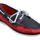 Wallis - Navy / Red Nubuck Suede