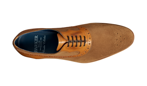 Elliot - Snuff Suede / Cedar Calf - Barker Shoes Rest of World