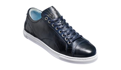 Ethan - Navy Hand Painted - Barker Shoes Rest of World