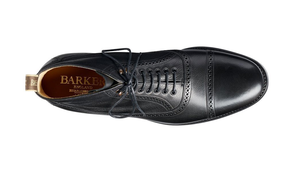 Foley - Black Soft Grain - Barker Shoes Rest of World