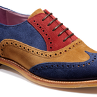 Fearne - Burgundy / Navy / Sand Suede