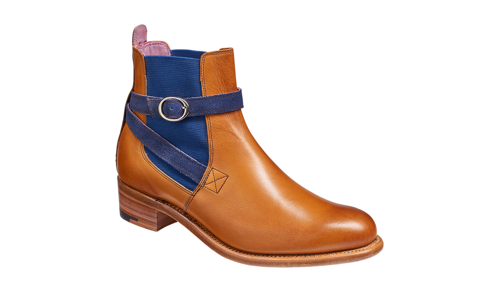 Alexandra - Cedar Calf / Blue Strap - Barker Shoes Rest of World