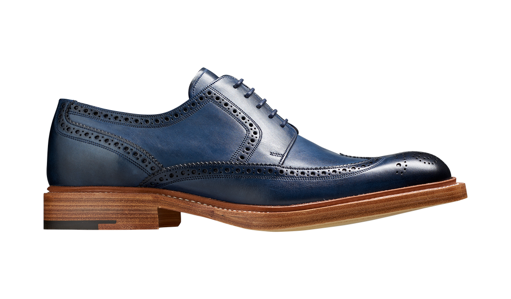 Bailey - Navy Hand Painted - Barker Shoes Rest of World