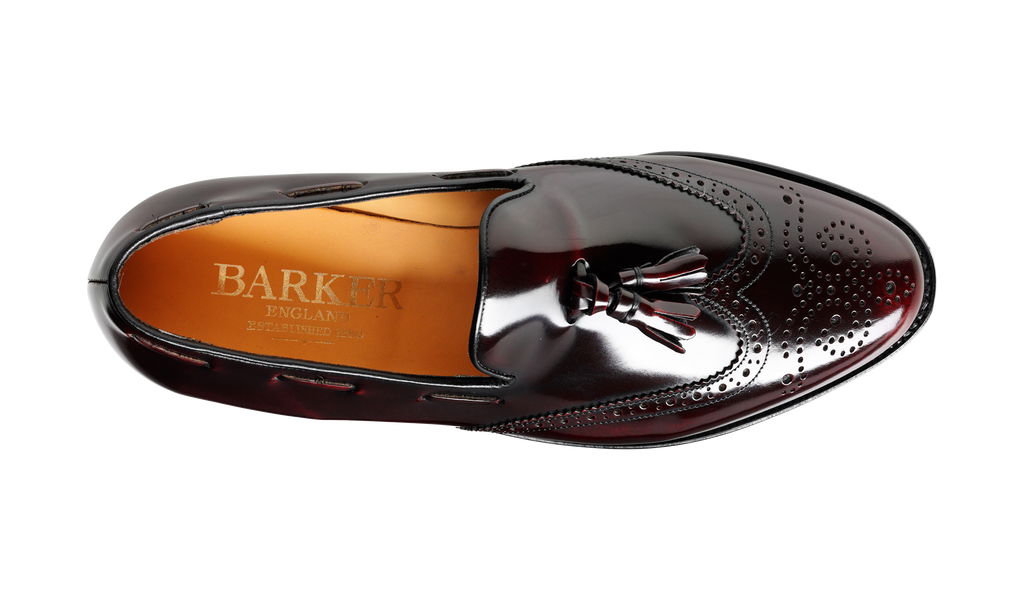 Clive - Burgundy Hi-Shine - Barker Shoes Rest of World