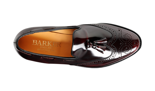 Clive - Burgundy Hi-Shine - Barker Shoes Rest of World