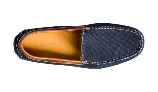 Denby - Navy Suede / Brown Collar - Barker Shoes Rest of World