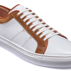 Greg - White Calf / Tan Suede
