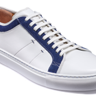 Greg - White Calf / Navy Suede