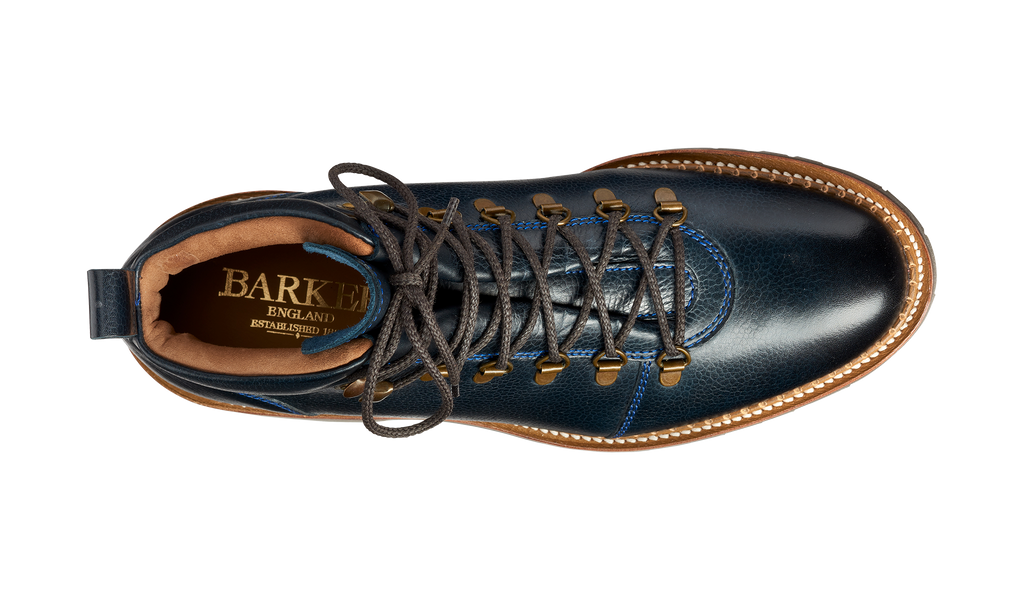 Glencoe - Navy Grain - Barker Shoes Rest of World