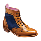 Grace - 雪松色小牛皮 / 蓝色麂皮