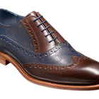 Grant - 胡桃木/海军蓝小牛皮/佩斯利镭射