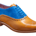 Gwen - Cedar Calf / Sky Blue Suede