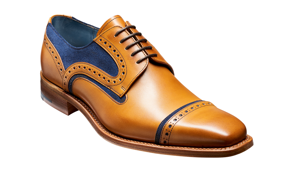 Haig - Cedar Calf / Blue Suede - Barker Shoes Rest of World