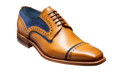 Haig - Cedar Calf / Blue Suede - Barker Shoes Rest of World